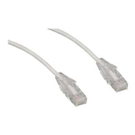 Cable Wholesale CableWholesale 5 ft. Slim White Cat6a Snagless Patch Cable, 10Gb - 500MHz, Yellow 13X6-69105